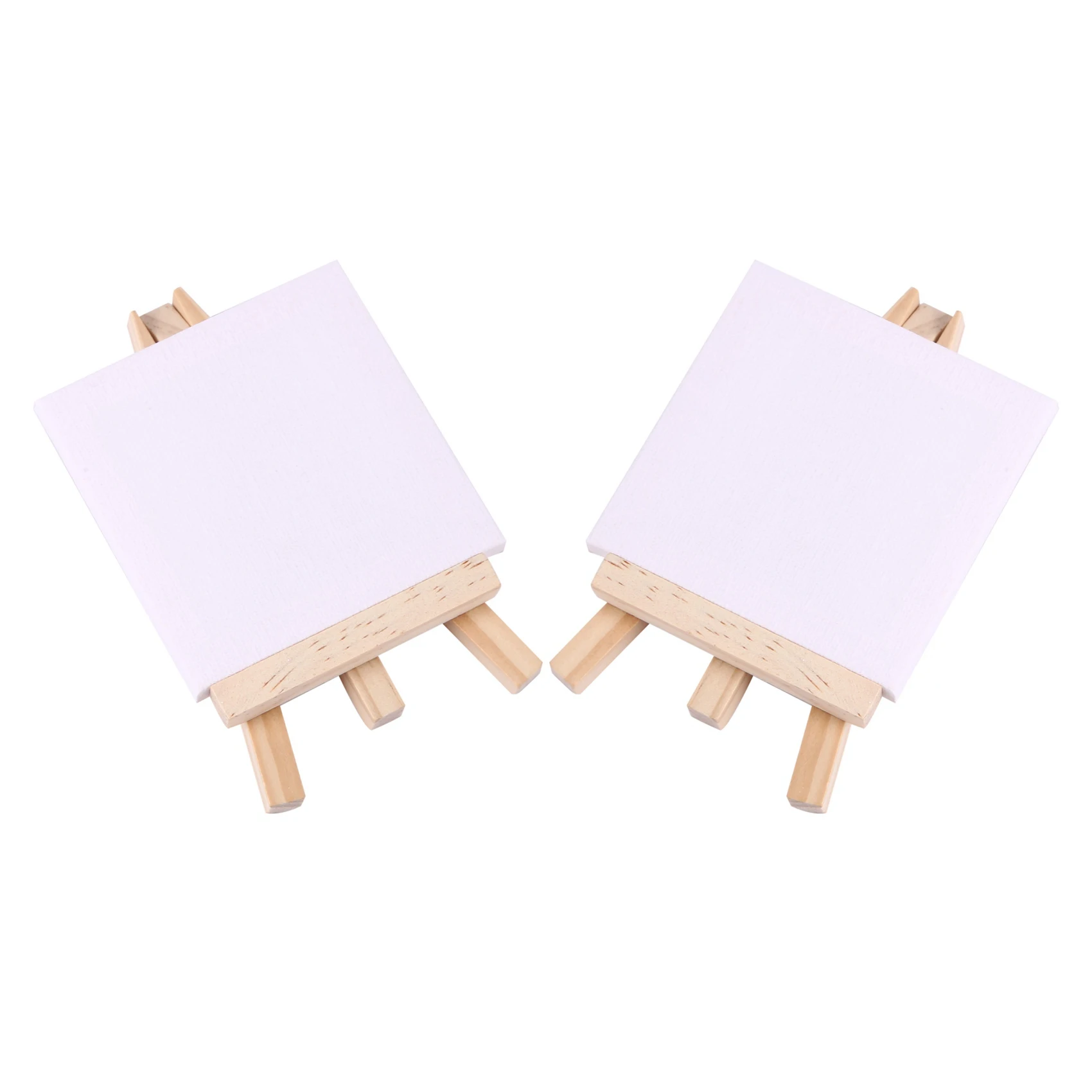 

48Set Artists 5 Inch Mini Easel +3 Inch X3 Inch Mini Canvas Set Painting Craft DIY Drawing Small Table Easel Gift