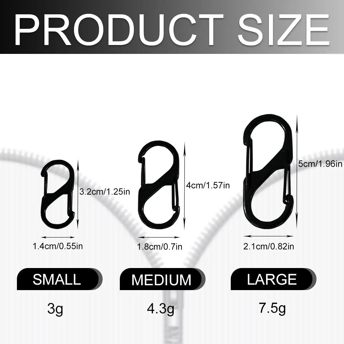 10 قطعة كليب شافيرو كوم كليب دي بلاكليو معدن خمسة تعليق دي ليجا إم فورما دي بارا أكامبينتو آو أري فريكو كامينهااداس فيجينز #2