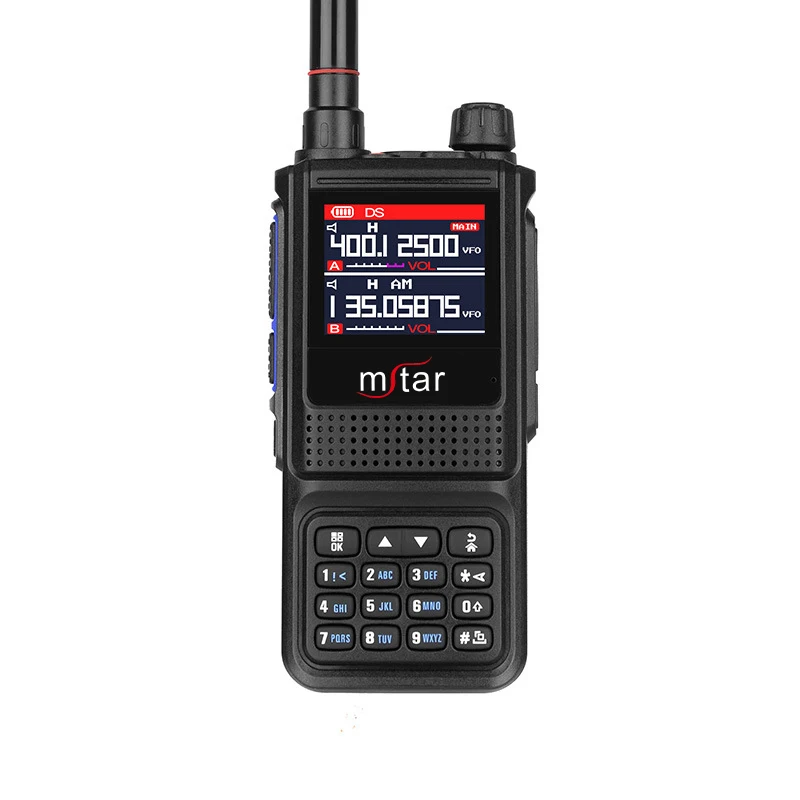

MSTAR M-UV7 Professional Handheld Walkie Talkie Full Band Emerncy Alarm High LCD Screen Strong Flashlight Long Ran 4G FM Small