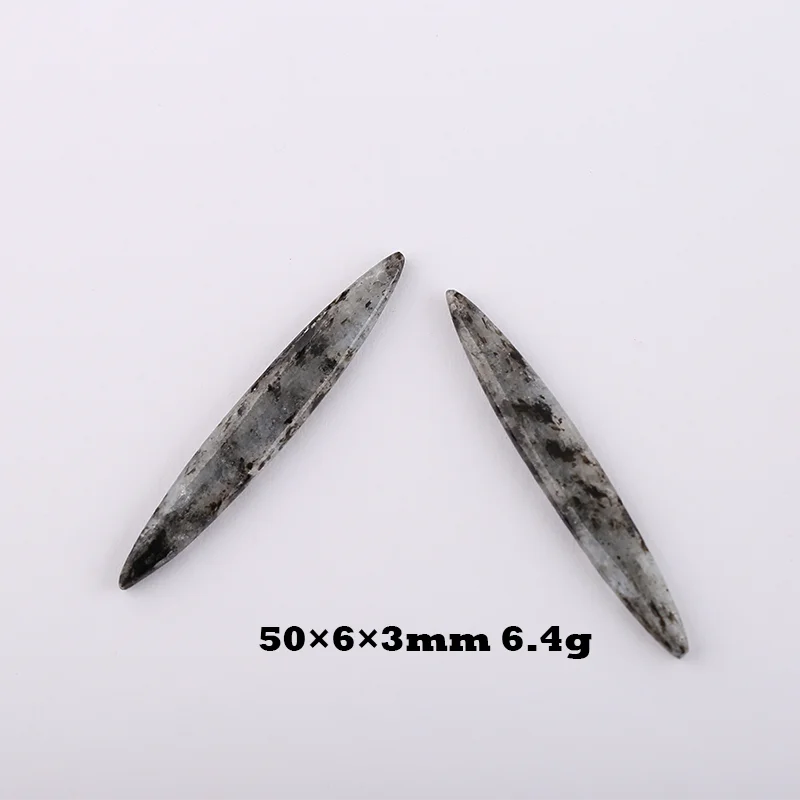 Natural Blue Kyanite Horse Eye Shape Earrings Beads For Jewelry DIY Making Gemstone Earrings Accessories 50x6x3mm 6g