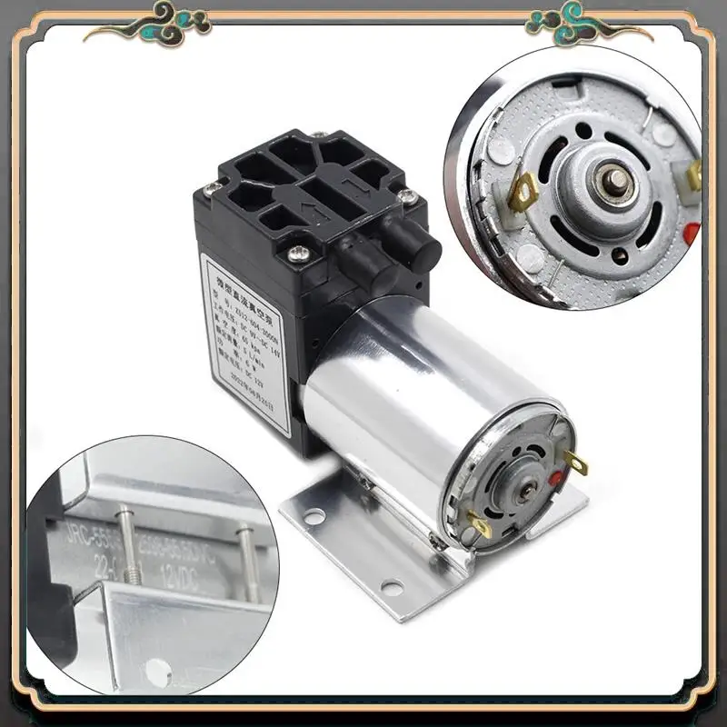 M45K-1PC シルバー + ブラック 65-120Kpa 6 ワットミニ真空ポンプ負圧吸引ポンプホルダー付きガス分析サンプリング用