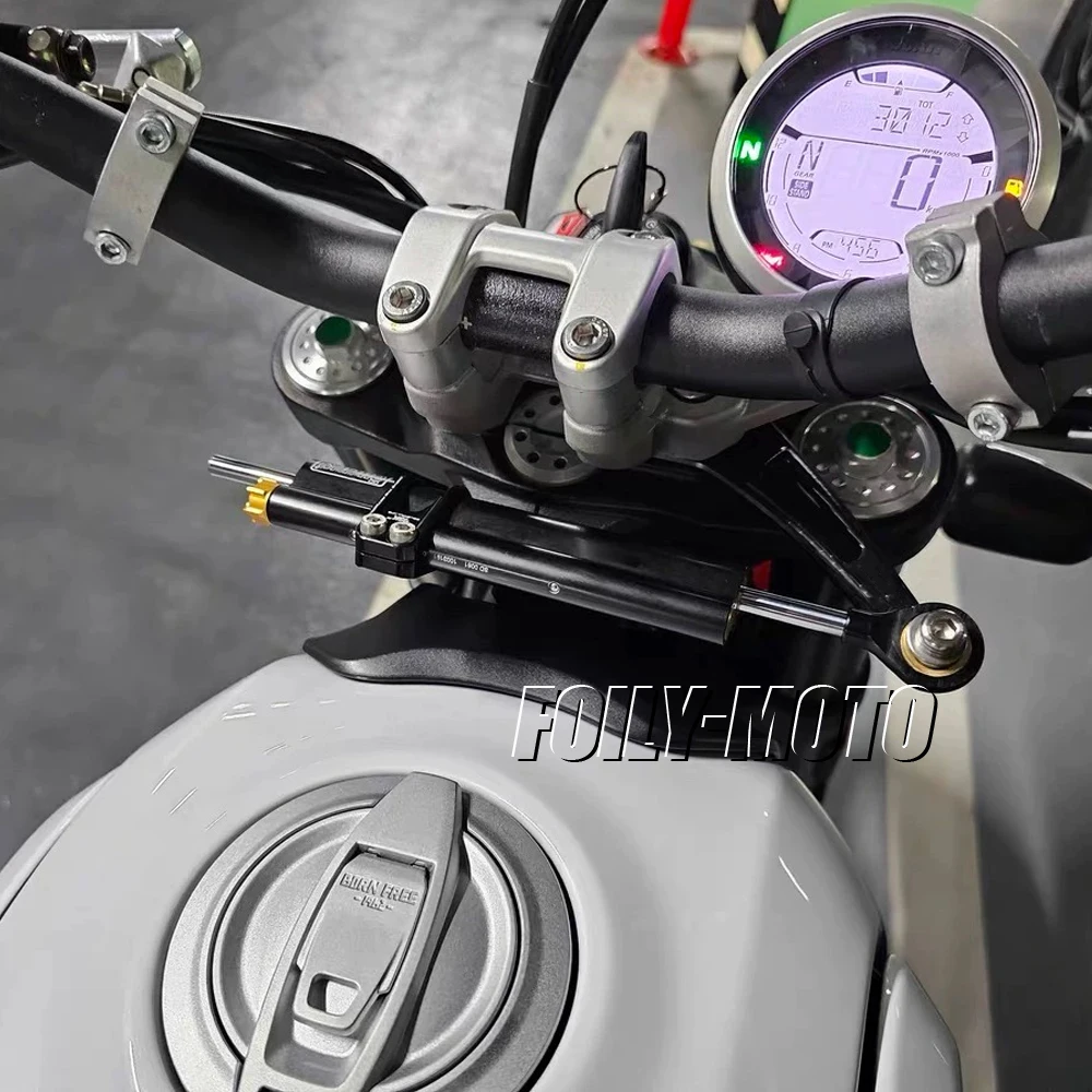 Applicable to FOR Ducati Scrambler 800 CNC Motorcycle Steering Damper Mounting Bracket Kit