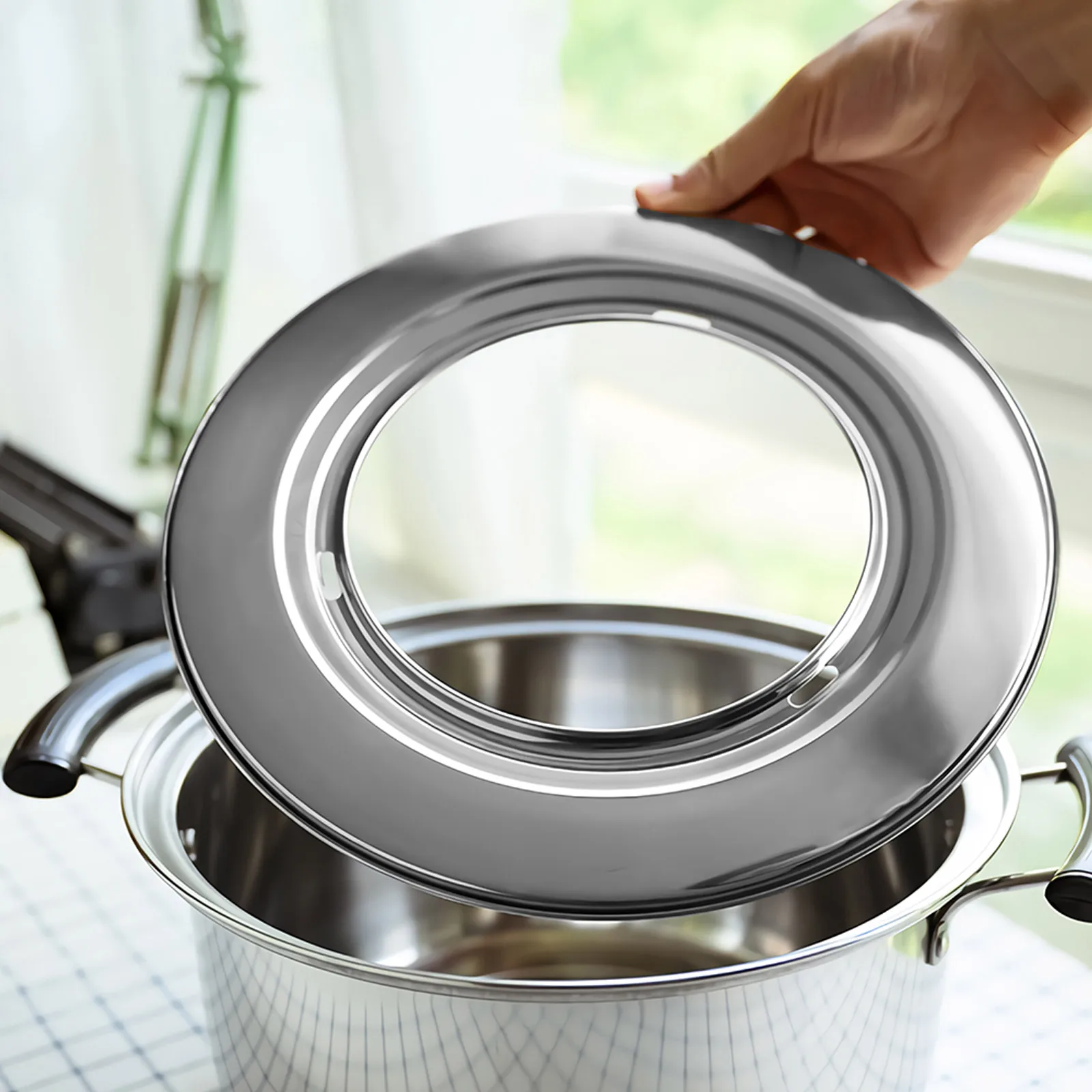 

2pcs Stainless Steel Ring Adapters Steaming Trays For Pots Round Steamer Racks For Cooking Vegetables Dumplings Dim Sum Seafood
