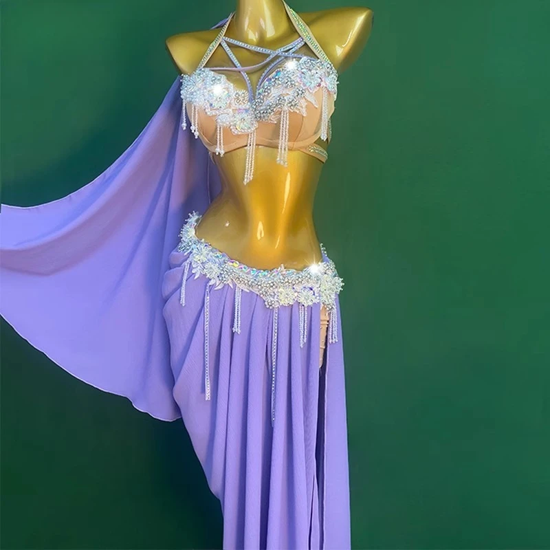 Customized Belly Dance Costumes Performance Dress Female 2025 New Oriental Dance Wear Practice Clothing Two Piece Set