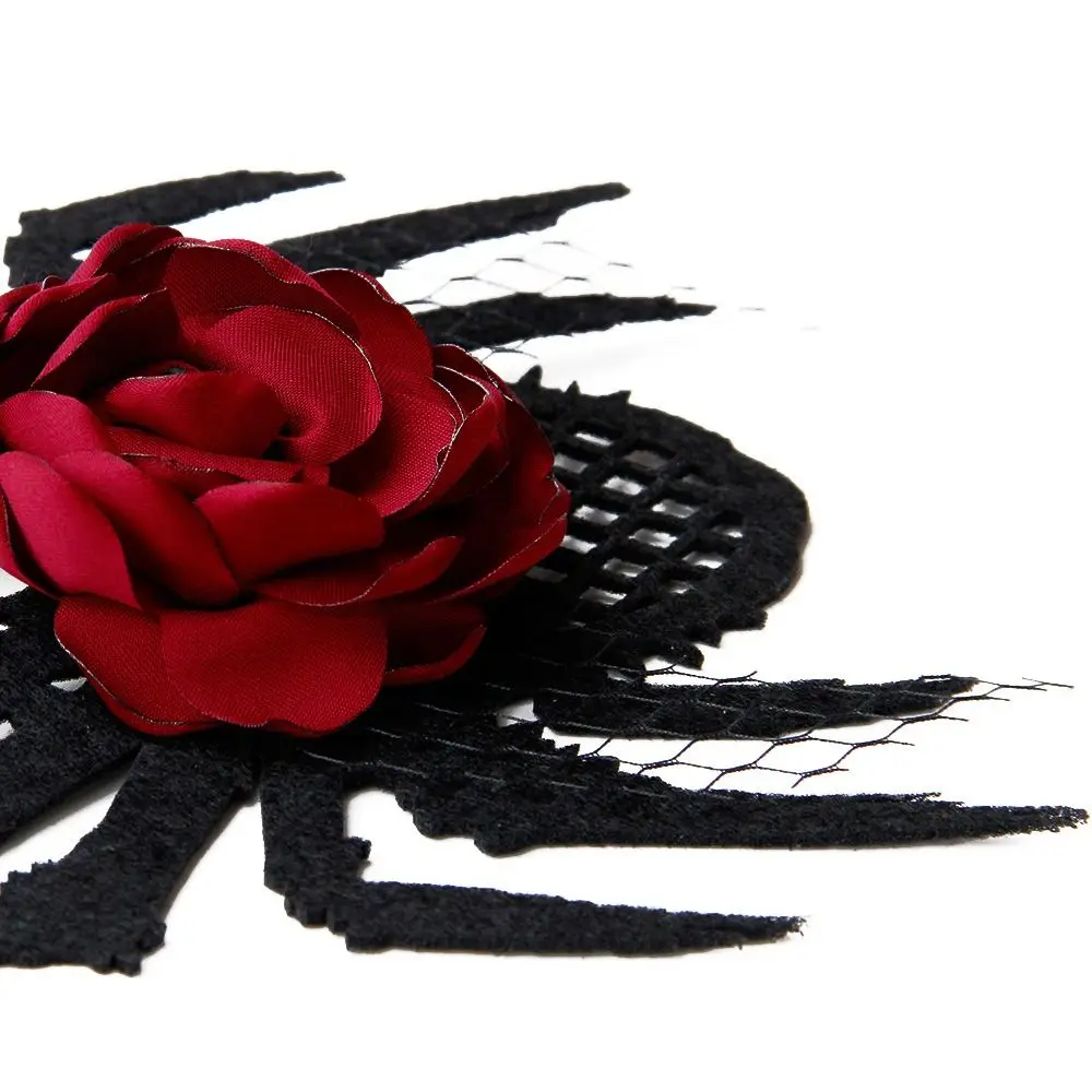 ربطة شعر دانتيل عتيقة لجميع الهالووين ، مشبك شعر قوطي ، حجاب أسود ، ملحق تصفيف الشعر ، أغطية رأس قبعة عنكبوتية ، جديدة