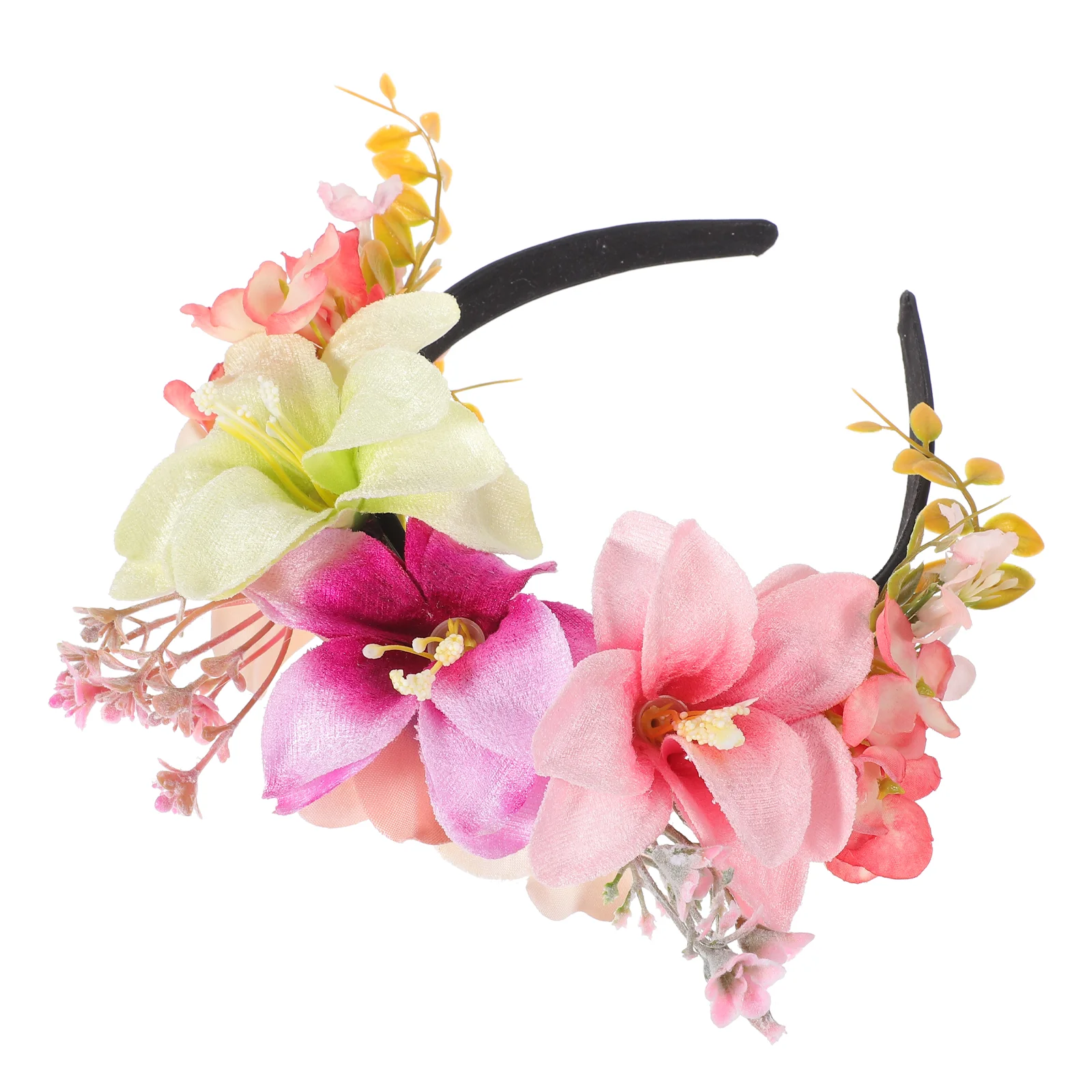 

Party Headband Lily Flower Headdress Flower Hair Band Wedding Hair Decoration for Women Girls valentine headband