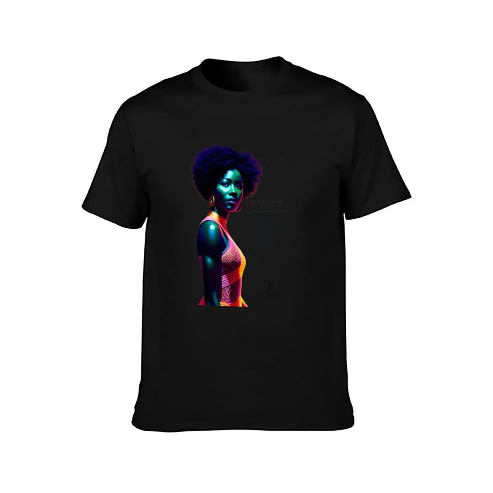 Afro Ascendance T-Shirt Summer Casual Cotton Tee Oversized Streetwear Tops Vintage Graphic Print Loose Fit Short Sleeve