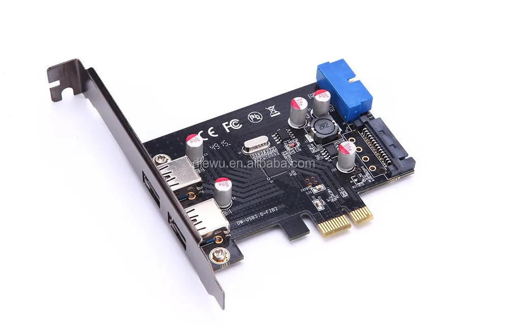 2 ชิ้น PCI Express 2-slots Riser Card DW-USB3.0-F2B2 พร้อมชิป VL805