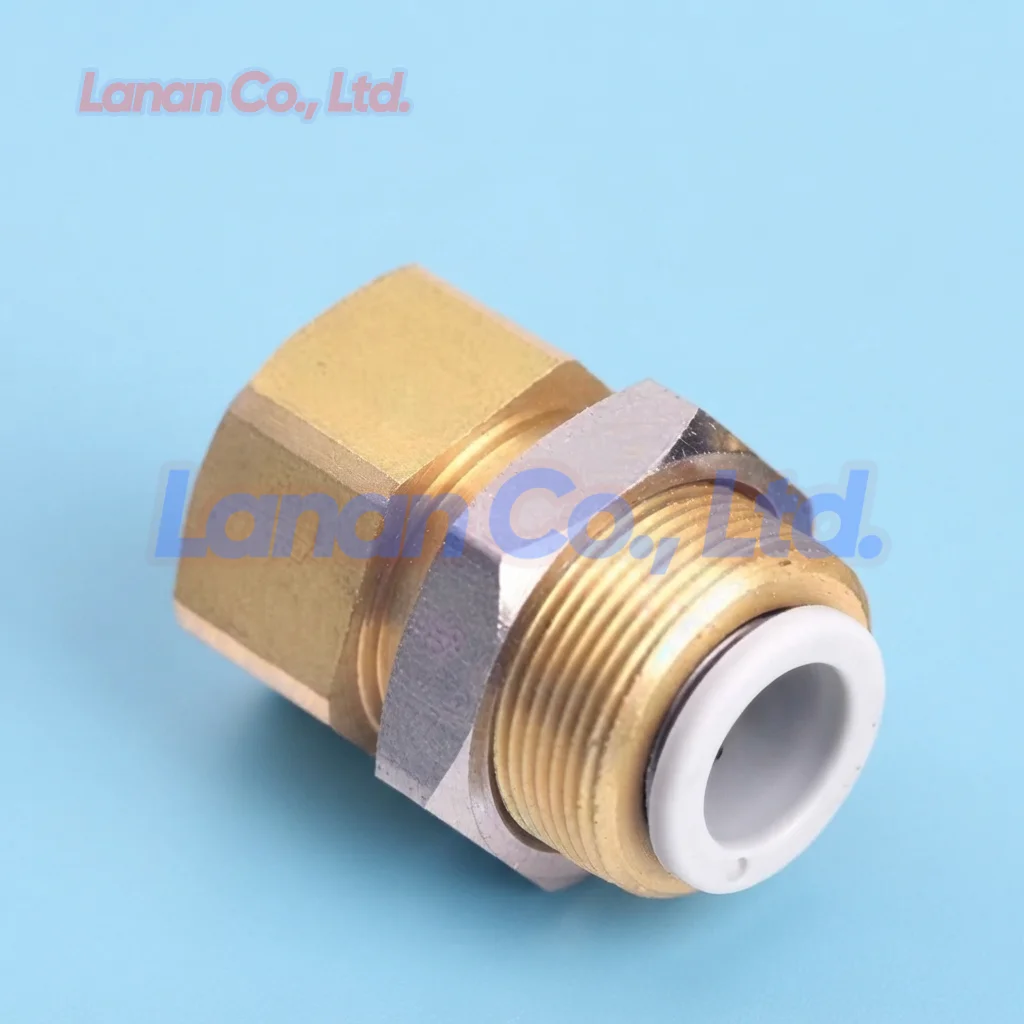 Lanan Straight Female Bulkhead Fittings KQ2E KQ2E04 KQ2E06 KQ2E08 KQ2E10 KQ2E12 KQ2E16 M5 01S 02S 03S 04S
