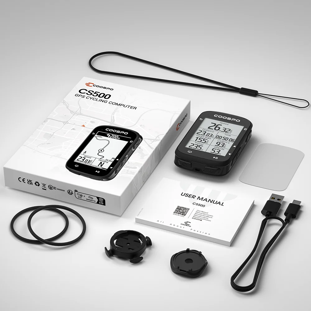 COOSPO CS500 komputer rowerowy nawigacja GPS Bluetooth5.0 licznik rowerowy bezprzewodowy prędkościomierz rowerowy stoper rowerowy ANT +