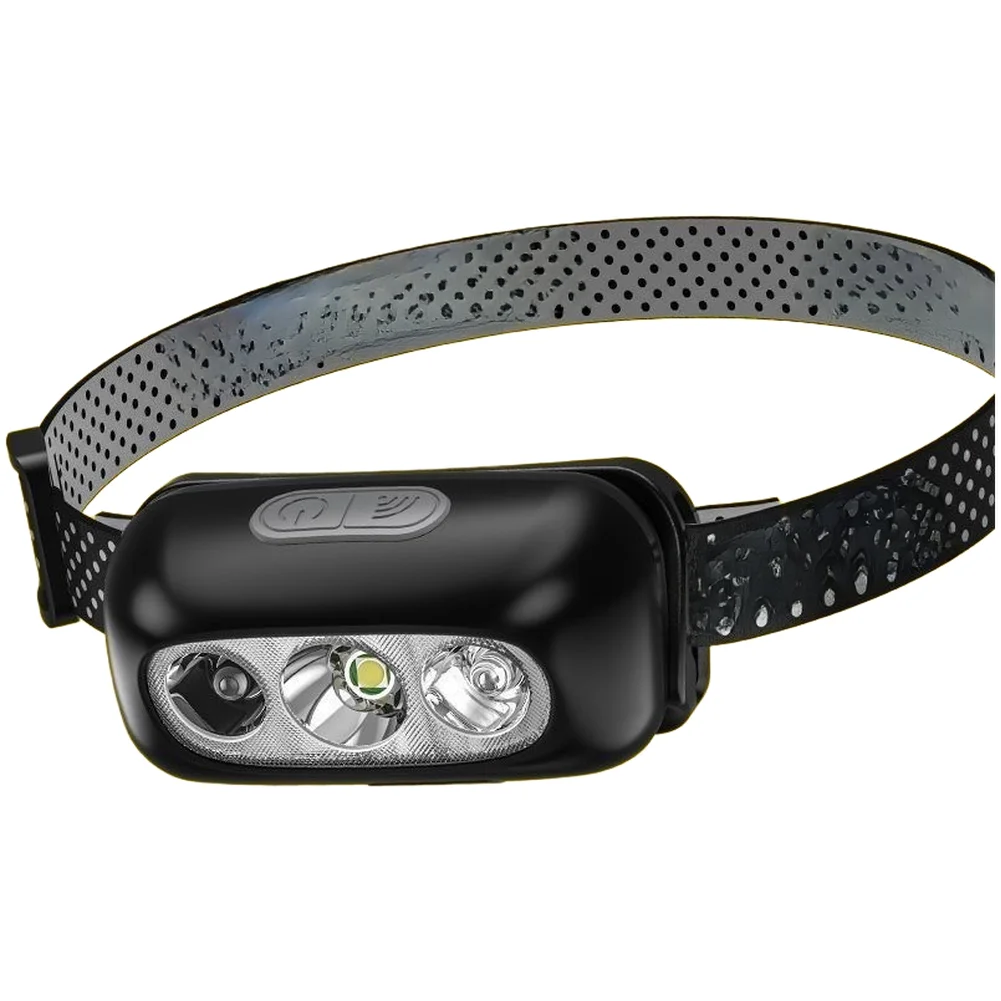 Motion Sensor LED Headlamp 5.6*2.7cm Rechargeable Headlamp For Camping Ultra-Bright 200m Range Smart Motion Sensors