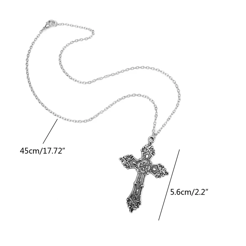 Fashion Christian Necklaces for Women Wen Gift Vintage Gothic for Cross Pendant Long Chain Necklace Choker Goth Drop Shipping