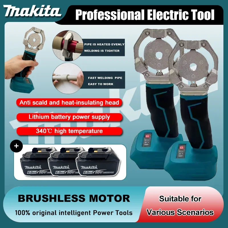 

Makita Electric Pipe Welding Machine Cordless Fuser PPR PE Soldering Iron Plastic Tube PP Heating Hot Melt For 18V Battery