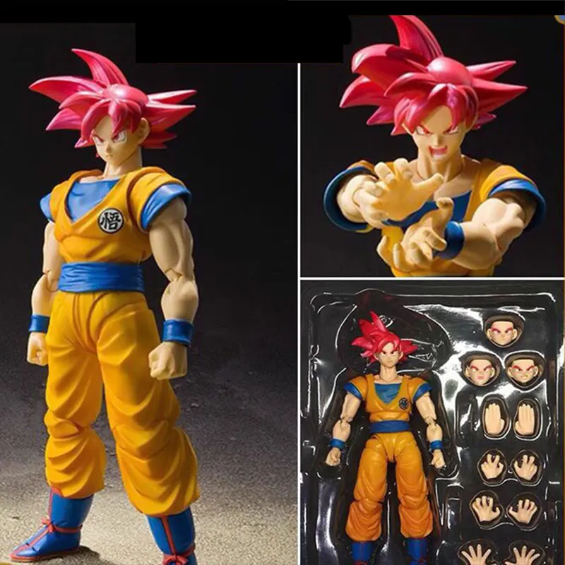 

16cm Anime Dragon Ball Z Super Saiyan Anime Movable Joint Goku Red Hair Son Goku Zamasu Action Figures Model Doll Toys