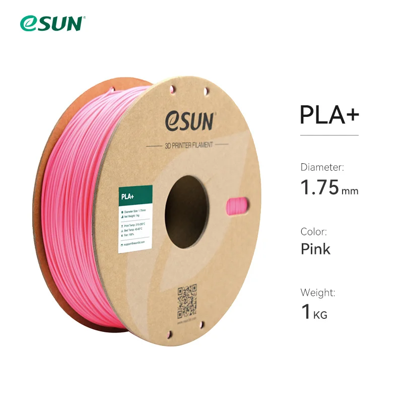 ESUN 3D-Drucker Filament PLA+ 1,75mm Maßgenauigkeit +/- 0,03mm 1KG (2,2 LBS) Spule 3D-Druckmaterial für 3D-Drucker