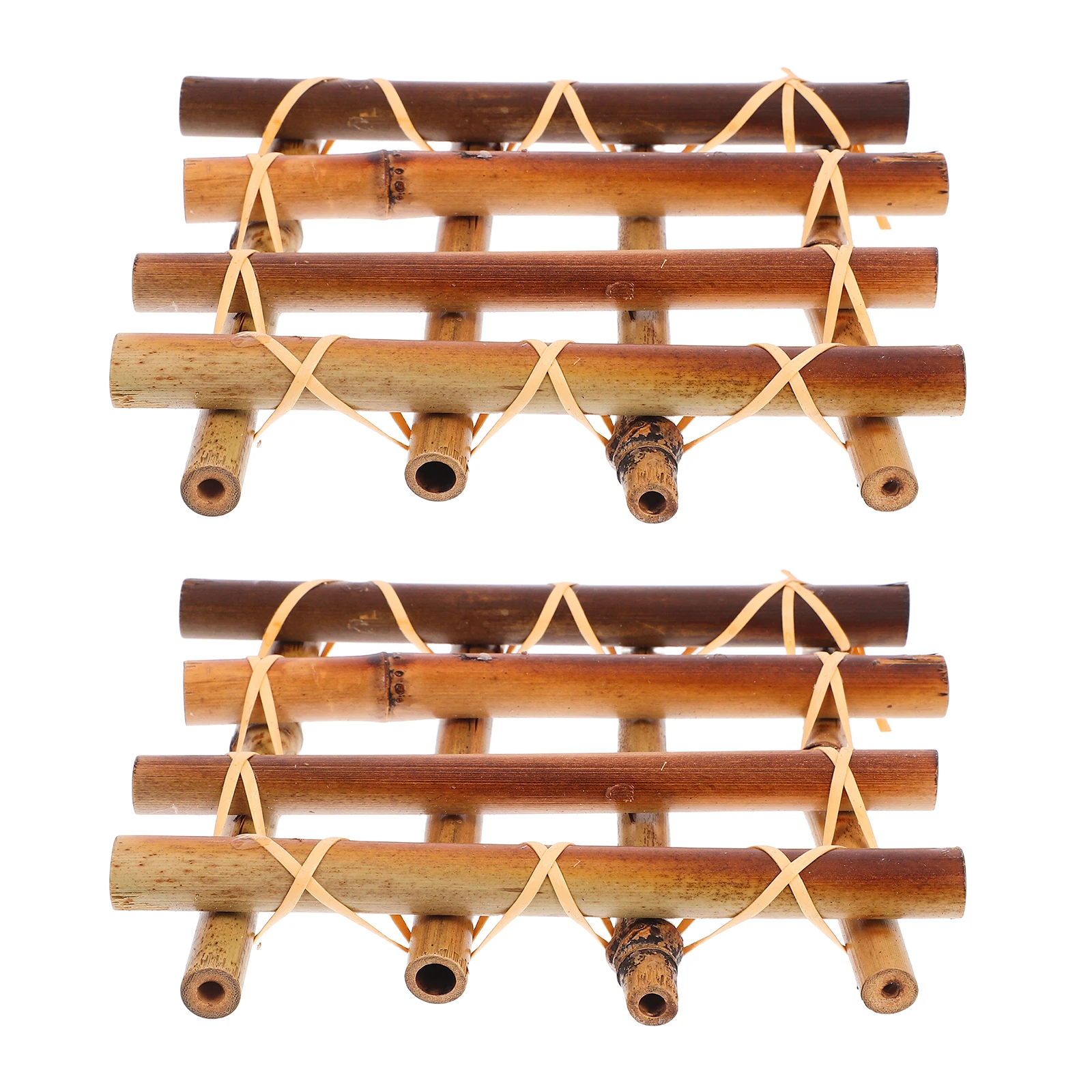 

2 Pcs Bamboo Fence Bonsai Supplies Garden Borders Decorative Miniature Fences Molding for Deck Patio Flower Bed Edging Stkaes