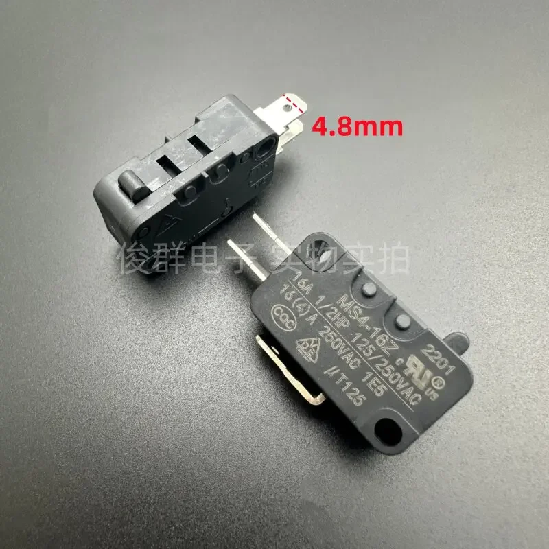 10pcs/ MS4-16Z large micro switch 3 feet travel limit detection reset button touch button 16A