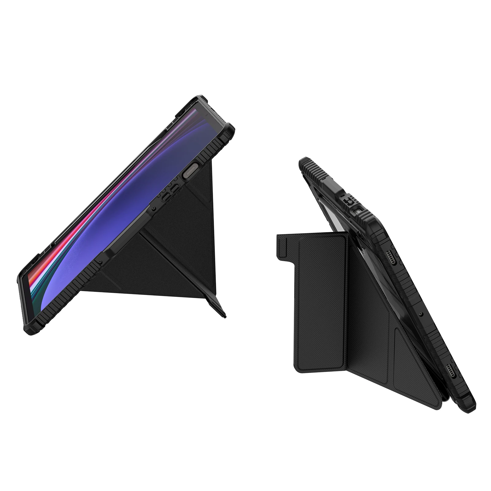 NILLKIN Bumper Leather Case Pro for Samsung Galaxy Tab S10 FE / S9 Slide Camera Lid Origami Stand Tablet Cover Auto Wake  /  Sle
