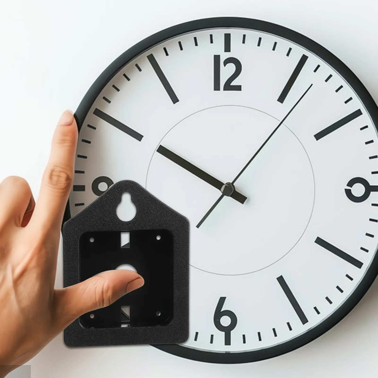 12Pcs Plastic Back Cover for Clock Mechanism Quartz Movement Replacement Part Dustproof Casing for Wall Clocks Home Office