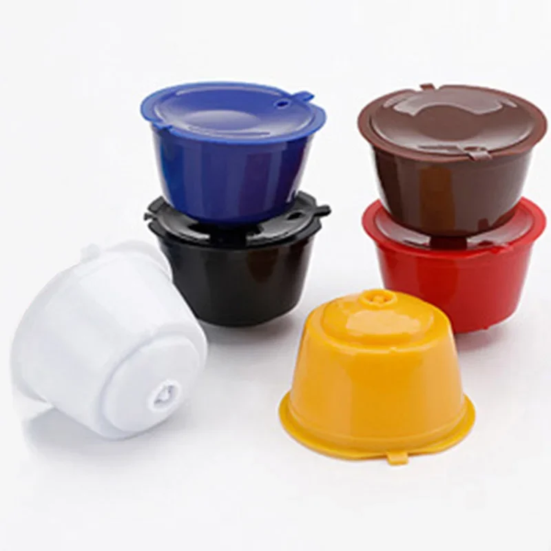 3Pcs Coffee Capsule Filter Cup Reusable fit for Dolce Gusto Nespresso With Spoon Brush Filters For Kitchen Accessories Pod Cup