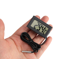 Mini Digital LCD Temperature Sensor, Household Humidity Meter, Thermometer, Hygrometer, Gauge Tools,  Indoor Convenient, Black