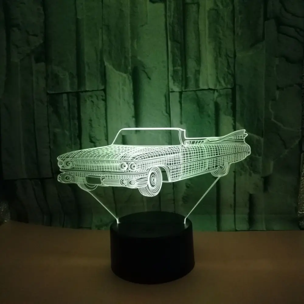 Brilliant Creative Gift 3d Car Night  Desk Lamp Sports Car Usb 3d Visual Table Lamp Children's Room Decoration 3d Night Light