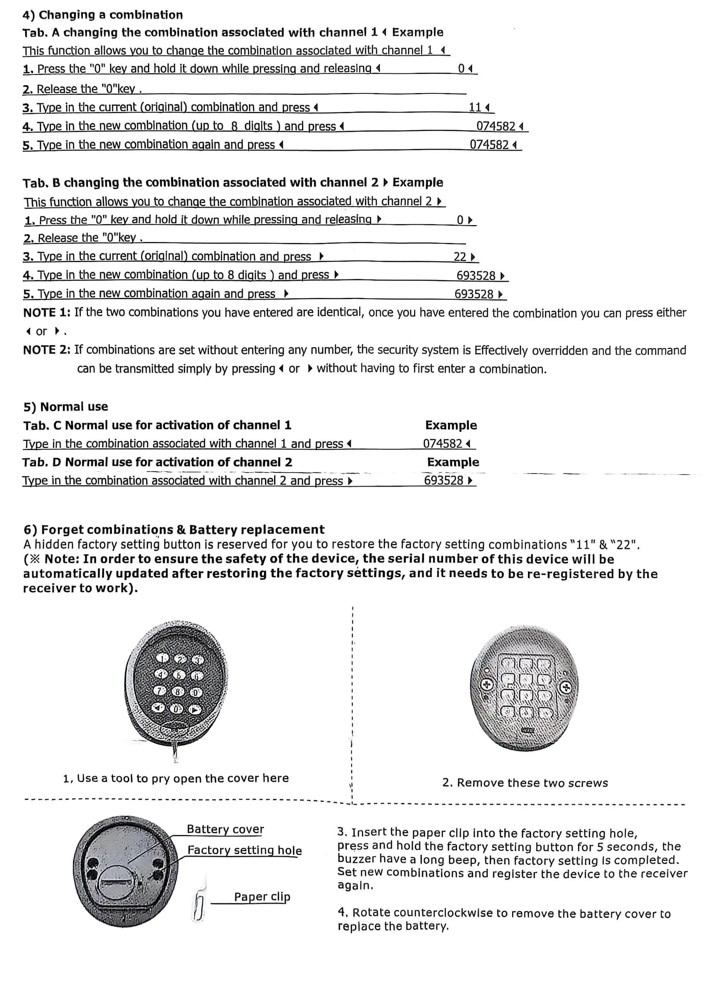Universeller 433,92 MHz Frequenz-Fernbedienungs-Garagentorsender, Fernbedienung, Sicherheitstastatur-Schloss, kundenspezifischer Herstellercode – Detail 8