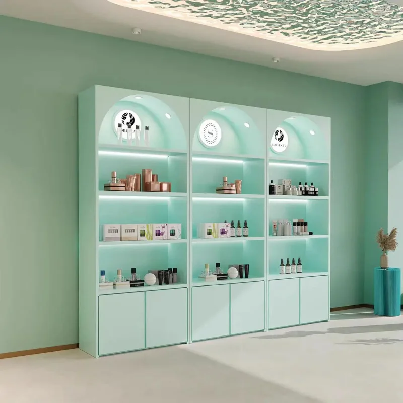 custom.YS-0644C Modern Commercial Furniture Cosmetics Display Cabinet Storage Beauty Skin Care Nail Salon Hotel Apartment Go