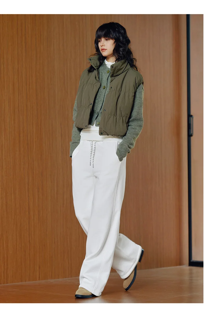 Semir Freizeithose für Damen, Winter, wärmeisolierend, antibakteriell, mit Fleece gefüttert, Kordelzug, Jogginghose, getäfelt, neues, vielseitiges, weites Bein – Detail 2