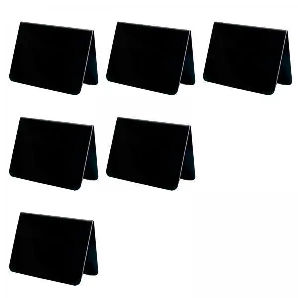 Mini Chalkboards Double Sided Display Signs Rectangular Black PVC Writing Board for Home Shop Event Tables
