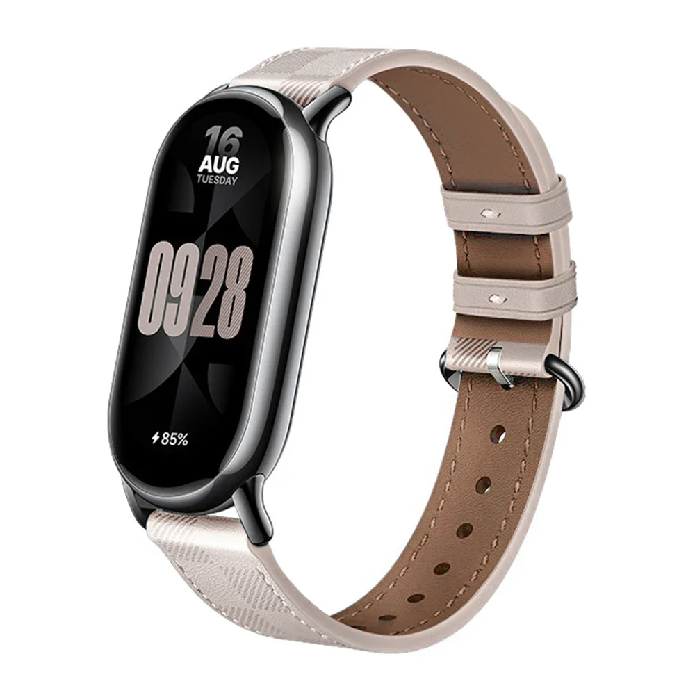 Leather Watch Band for Xiaomi Mi Band 8/9 Strap Bracelet for Mi Band 8 Watchbands Pulseira for MiBand 8 Wrist Straps Accessories