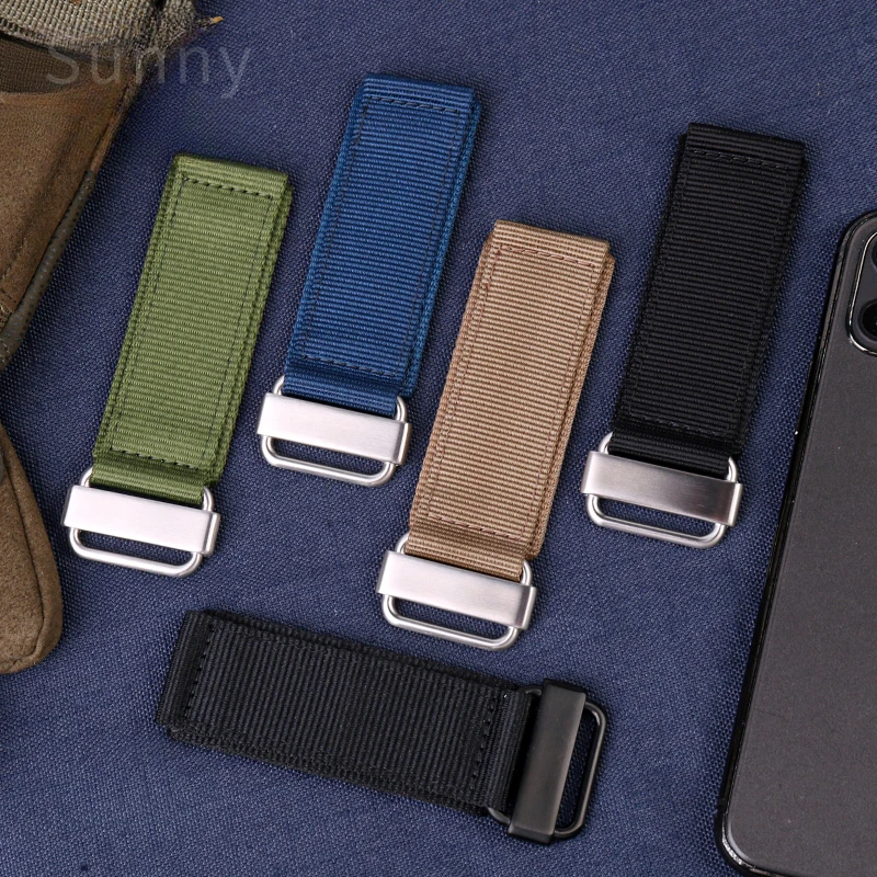 Per Bell Ross Panerai Cinturini in nylon Tela Durevole Chiusura con gancio e anello Cinturino per orologio da uomo in nylon resistente all'usura 22mm 24mm
