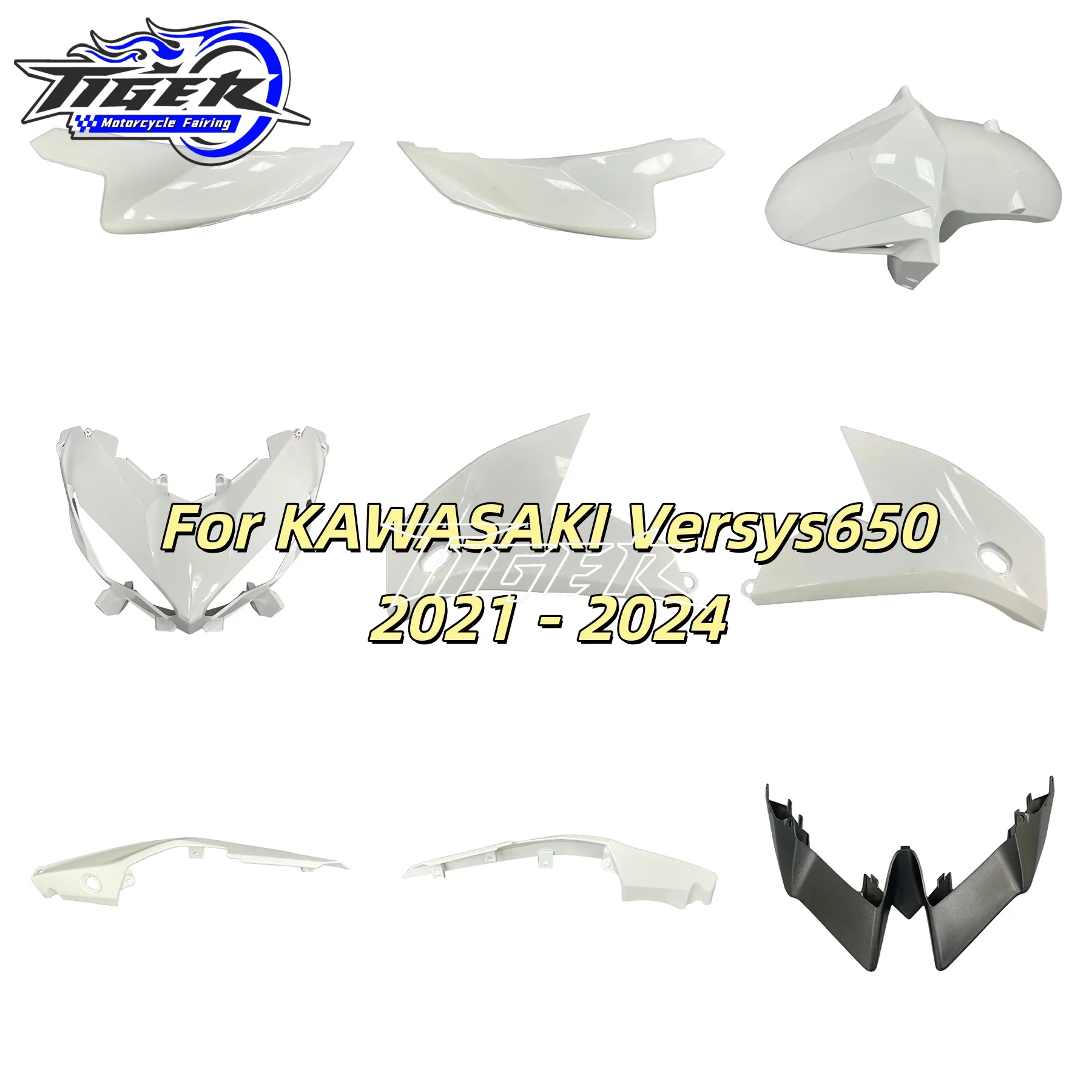 Motorcycle Fairing Injection Mold Painted ABS Plastic Bodywork Kit Set For Kawasaki Versys 650 2021 2022 2023 2024 Accessories