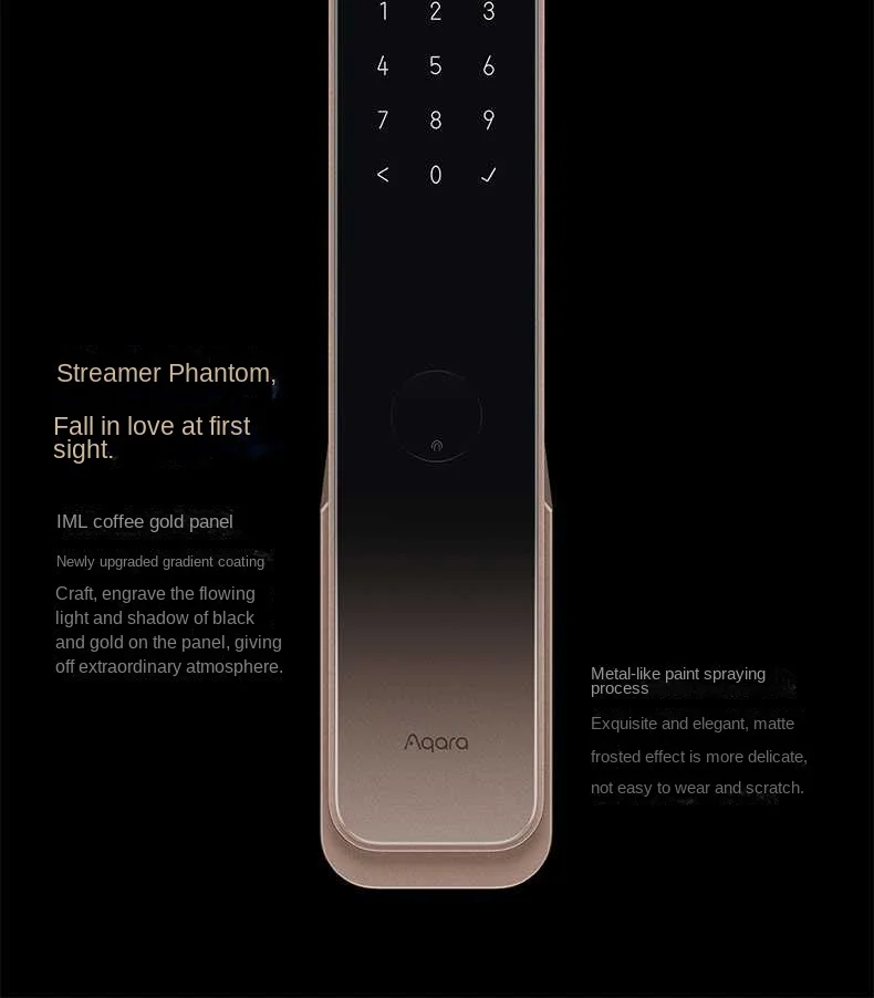 Aqara Smart Door Lock H100 Automatic Cat Eye Zigbee /Body/Light Sensor NFC Bluetooth Fingerprint Unlock For Homekit Aqara App