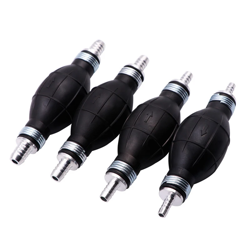 6/8/10/12mm Hand Fuel Pump Line Rubber Aluminum Hand Primer Bulb Diesel Oil Transfer Petrol For Car Boat Marine Outboard