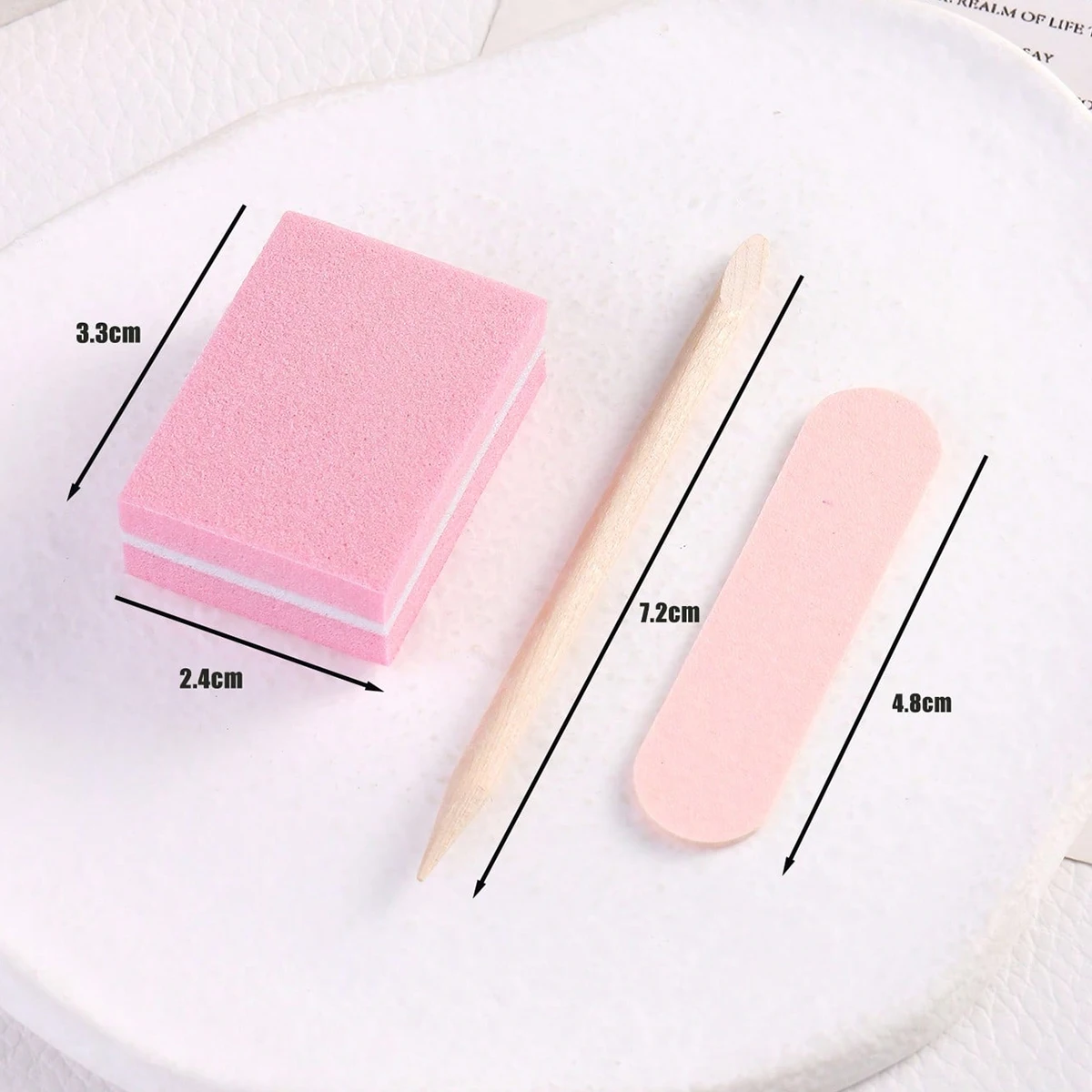 Picture 5: Disposable Manicure Kit Individually Packaged Nail Kit with Mini Nail File, Mini Nail Buffer, and Nail Stick for Salon Home Use