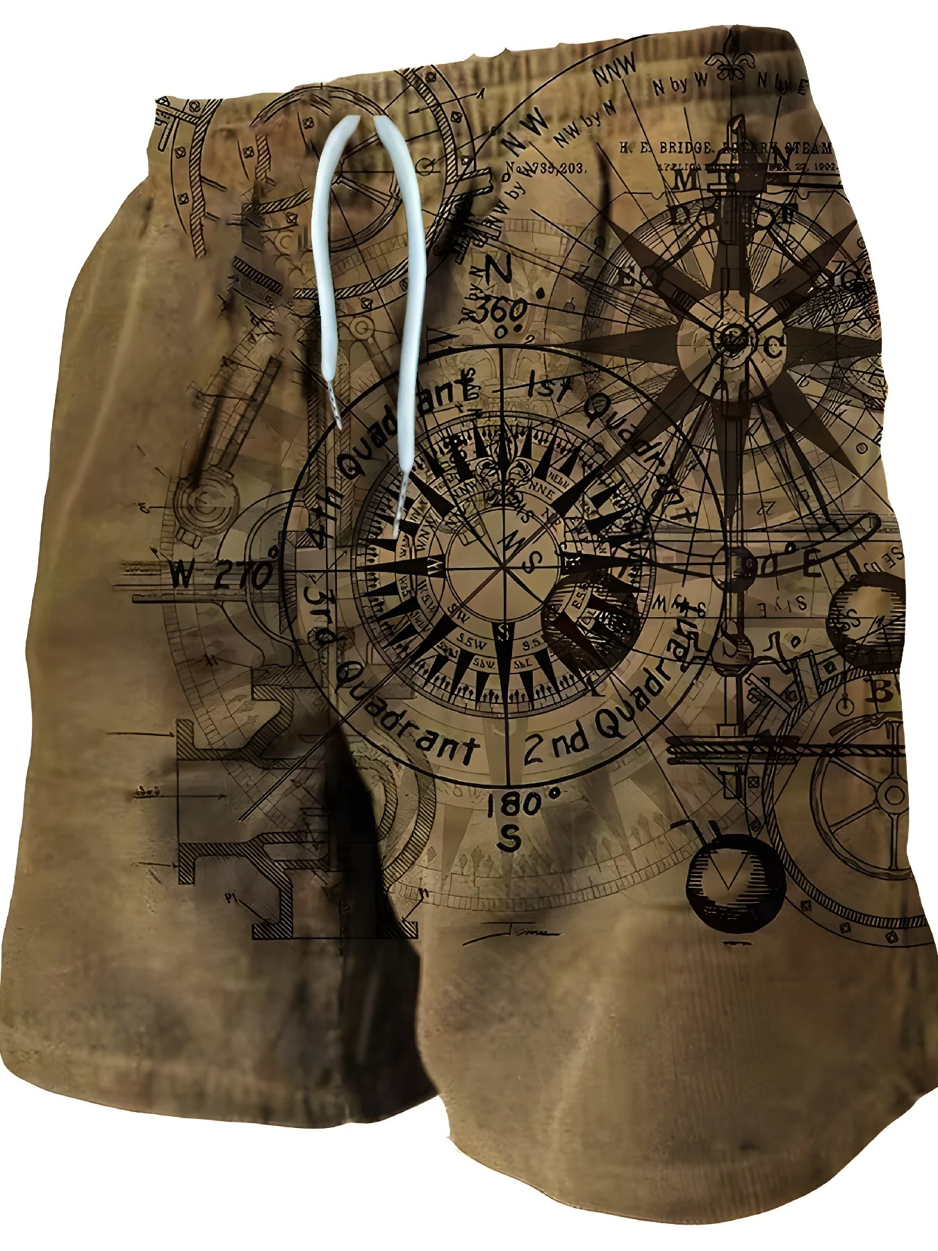 

2026 Summer Fashion New Gothic Retro Pointer Texture 3D Printing Loose Outdoor Pants Street Harajuku Casual Sports Shorts Large