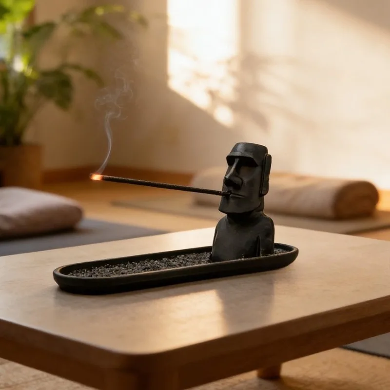 Creative 3D Printed Cartoon Incense Holder Scenic Statue Plastic Incense Burner Unique Incense Holder Desktop Decor