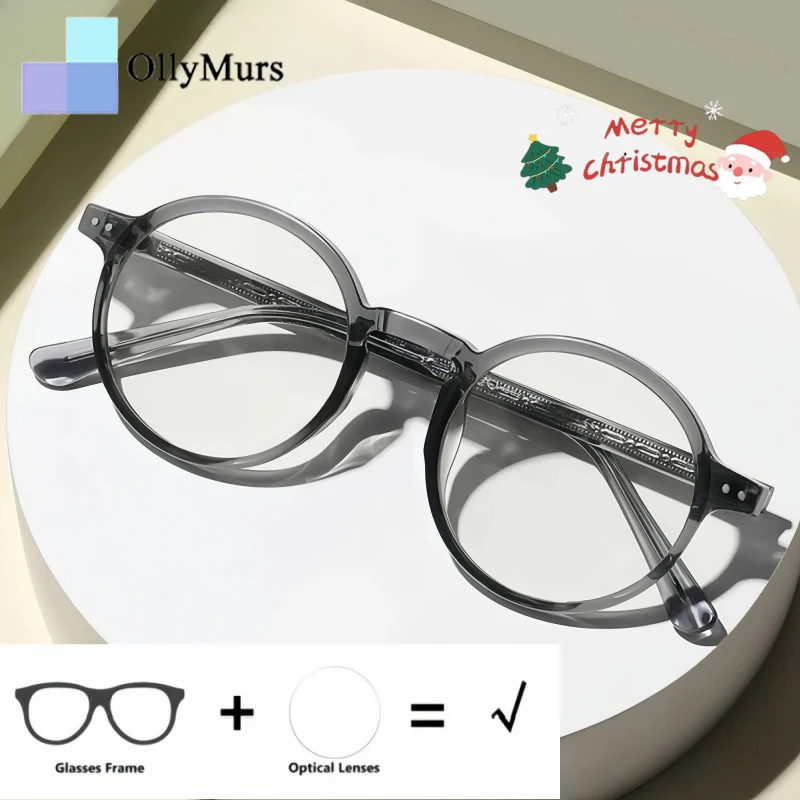 

KIZN ретро круглые оптические очки по рецепту для мужчин и женщин близорукость дальнозоркость прогрессивный рецепт антибликовые очки