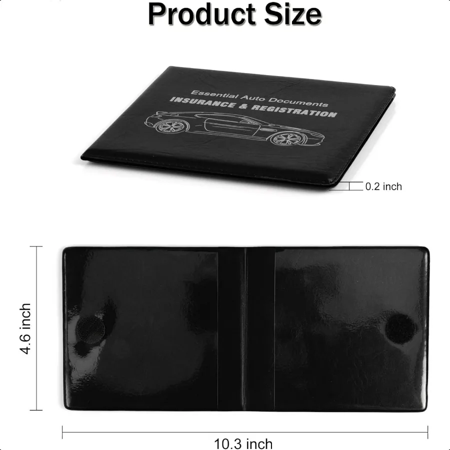 UYYE 차량 등록증 및 보험증 홀더 차량 글로브 박스 차량 정리함 내부 차량 액세서리 문서 카드 면허증 보관용