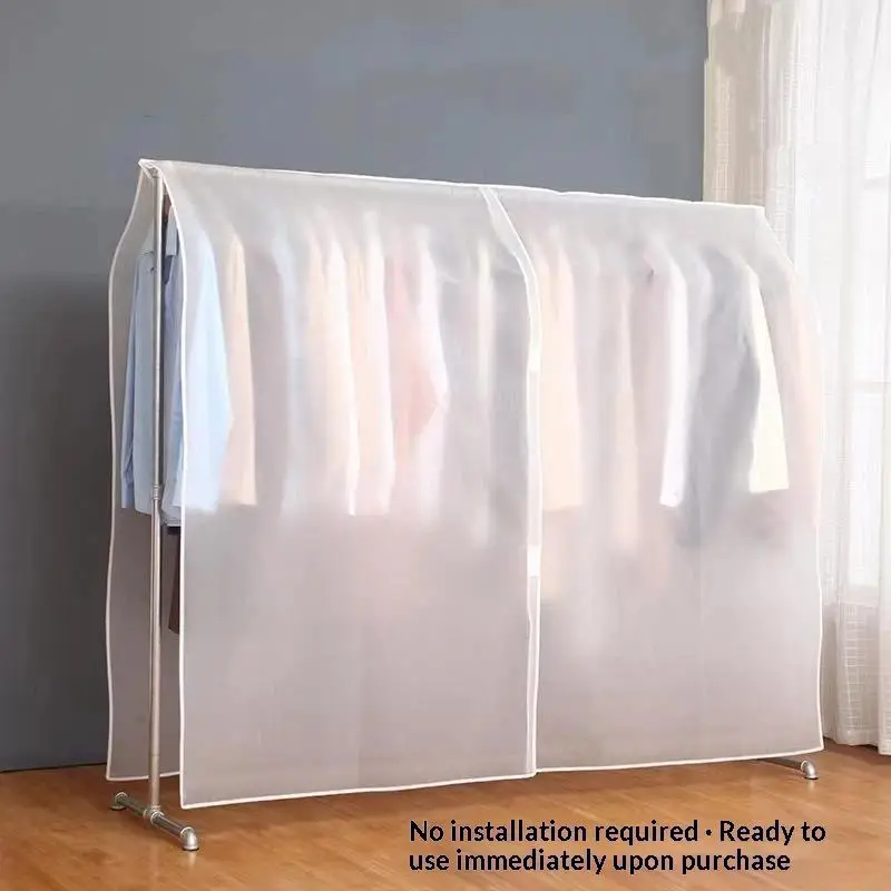 Translucent Waterproof Dustproof Clothes Hanging Garment Bag Wardrobe Storage Organizer For Suits Dresses
