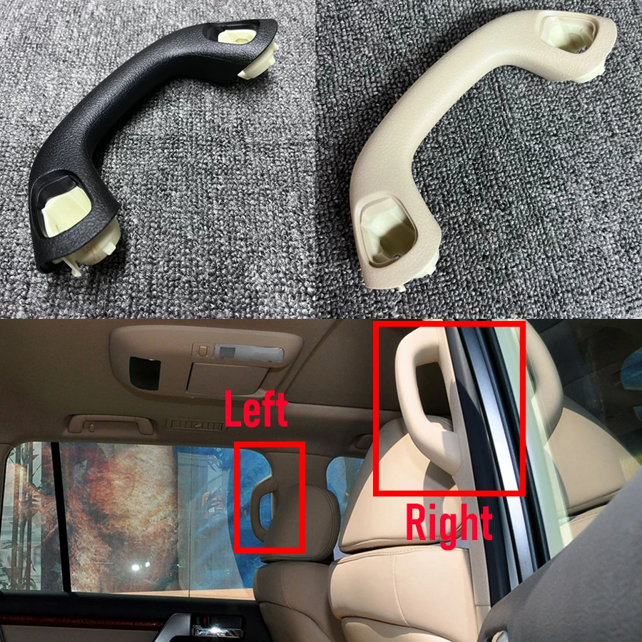 Wooeight 1Pc Beige/Gray Rear B-Pillar Roof Grab Handle Assist Grip Sub-Assy For Toyota Land Cruiser LC200 Lexus LX570 2008-2021