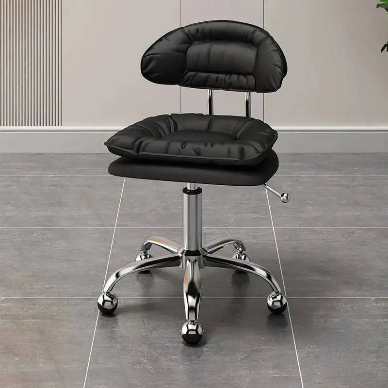 

Aesthetic Styling Backrest Professional Chair Barber Portable Chair Beauty Salon Wheels Sillas Giratoria Barber Equipment MQ50BC