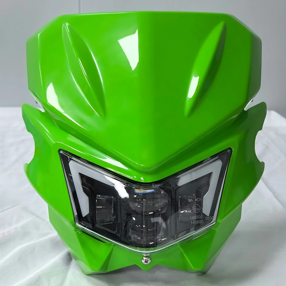 Image 3: Pour Kawasaki KLX125 D-Tracker KLX150 KLX 125 150 2010-2016, phare LED avec DRL, ensemble d'éclairage de moto E24 23007-0146