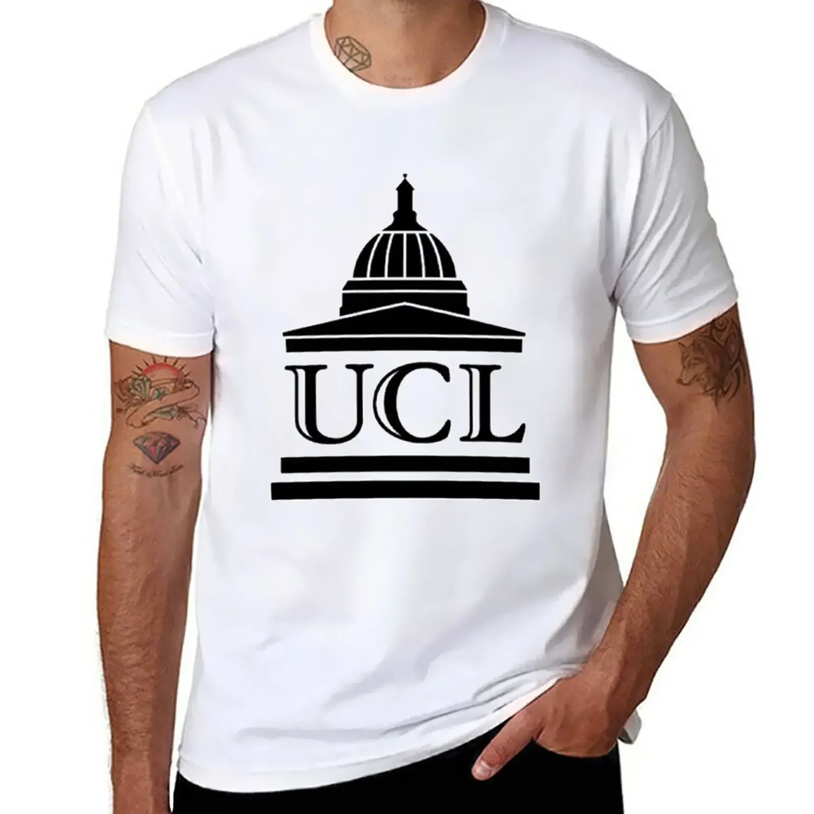 UCL University College London Logo T-Shirt summer tops sweat Short sleeve tee men