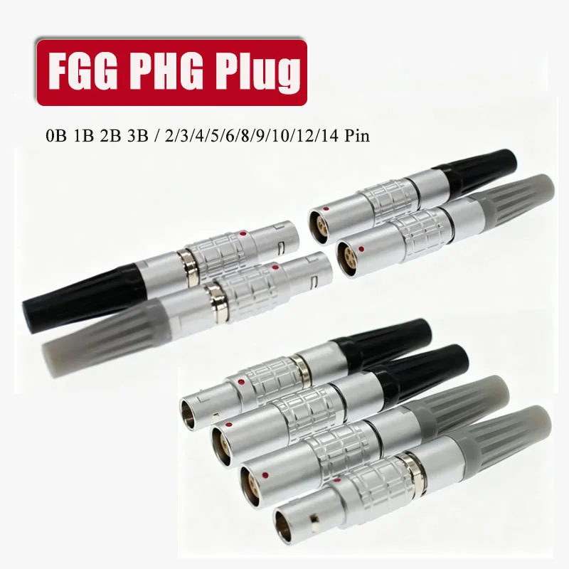 FGG PHG Push-pull Self-locking Floating Socket Plug Metal 0B 1B 2B 3B FGG PHG 2/3/4/5/6/8/9/10/12/14 Pin Air Docking Connector