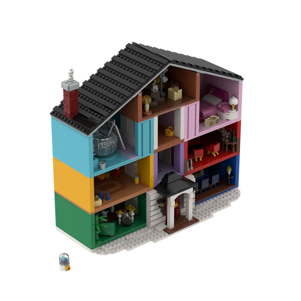 MOC Lover House Creative Design Large Building Building Block Small Particles Children Puzzle Assembly Building Block Model