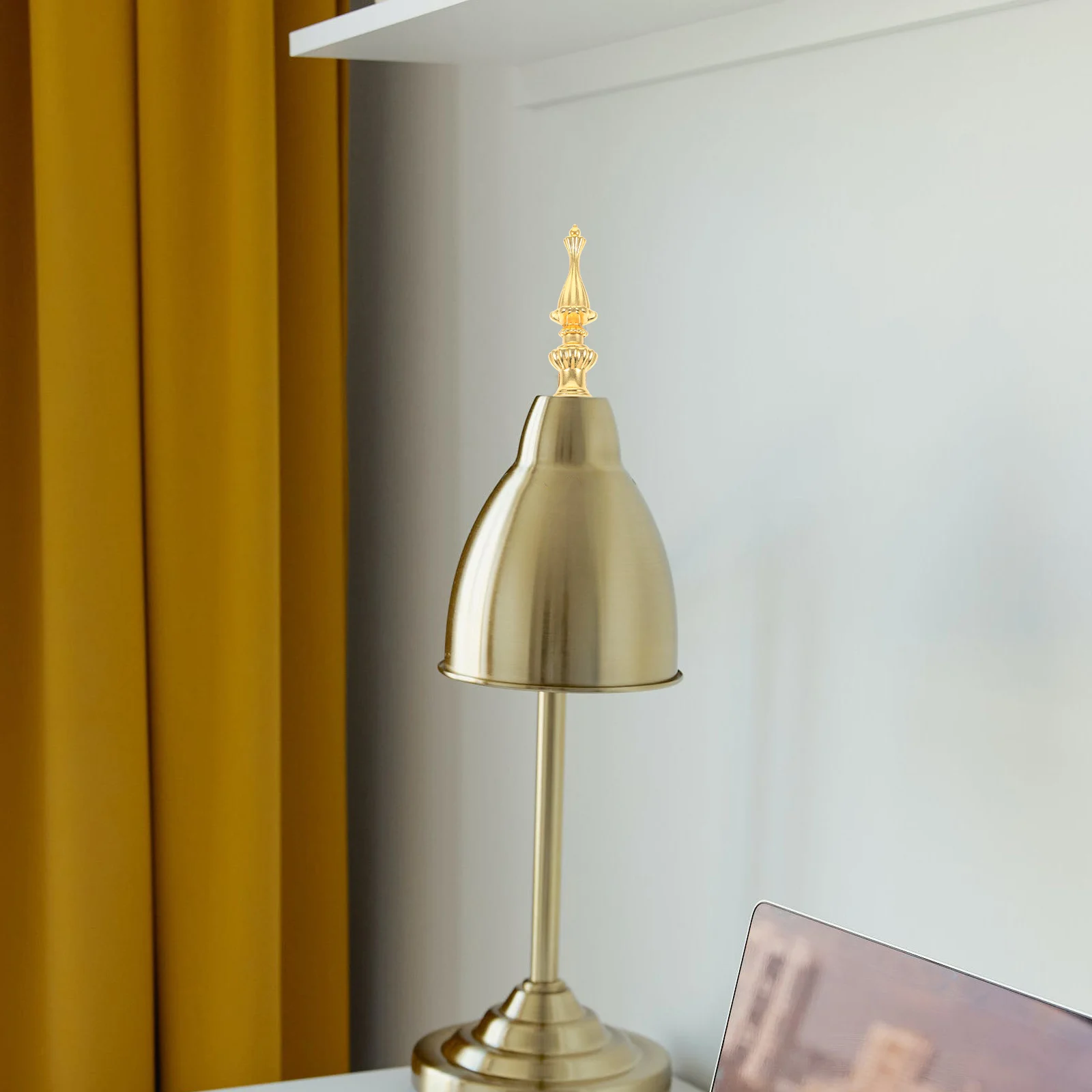 

4 pcs Gold Decorative Lamp Finial Caps Metal Knob for Floor Desk Table Light Shade Elegant Hardwearing