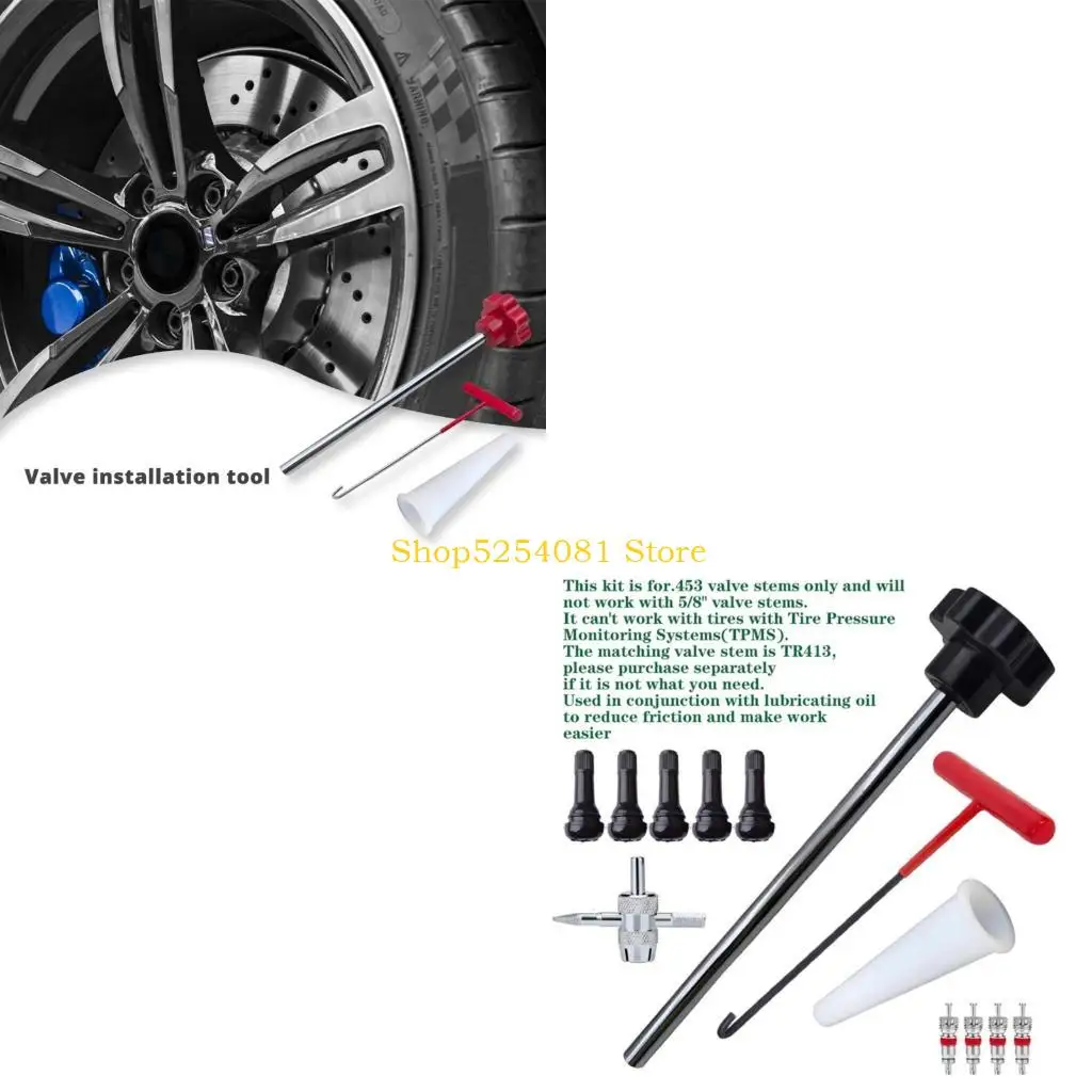 AXYC Heavy Duty 30 Count Air Stem And Insert Replacement Tool Group For Various Vehicles