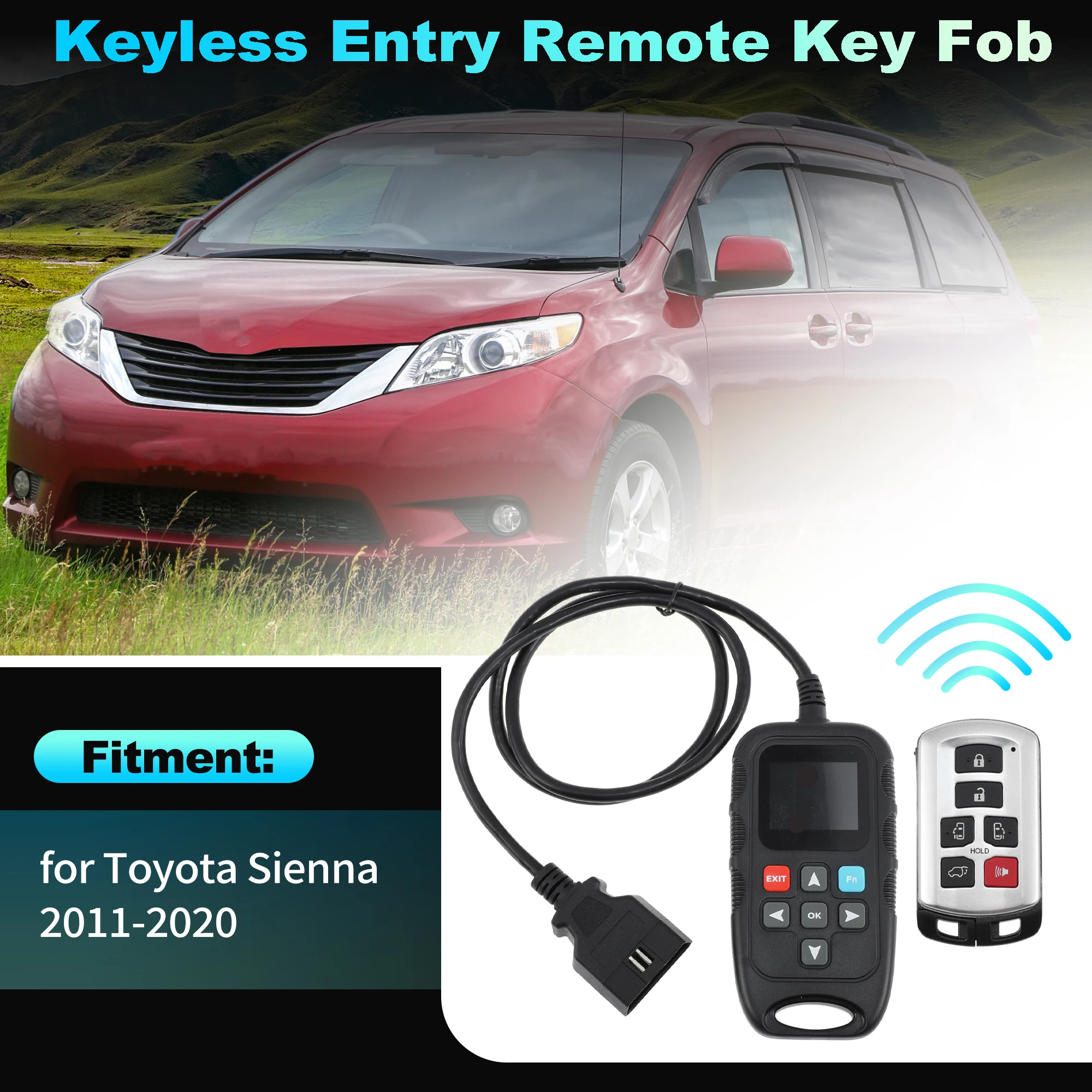 UXCELL HYQ14ADR 314.3 MHz Keyless Entry Remote Key Fob for Toyota Sienna 2011-2020